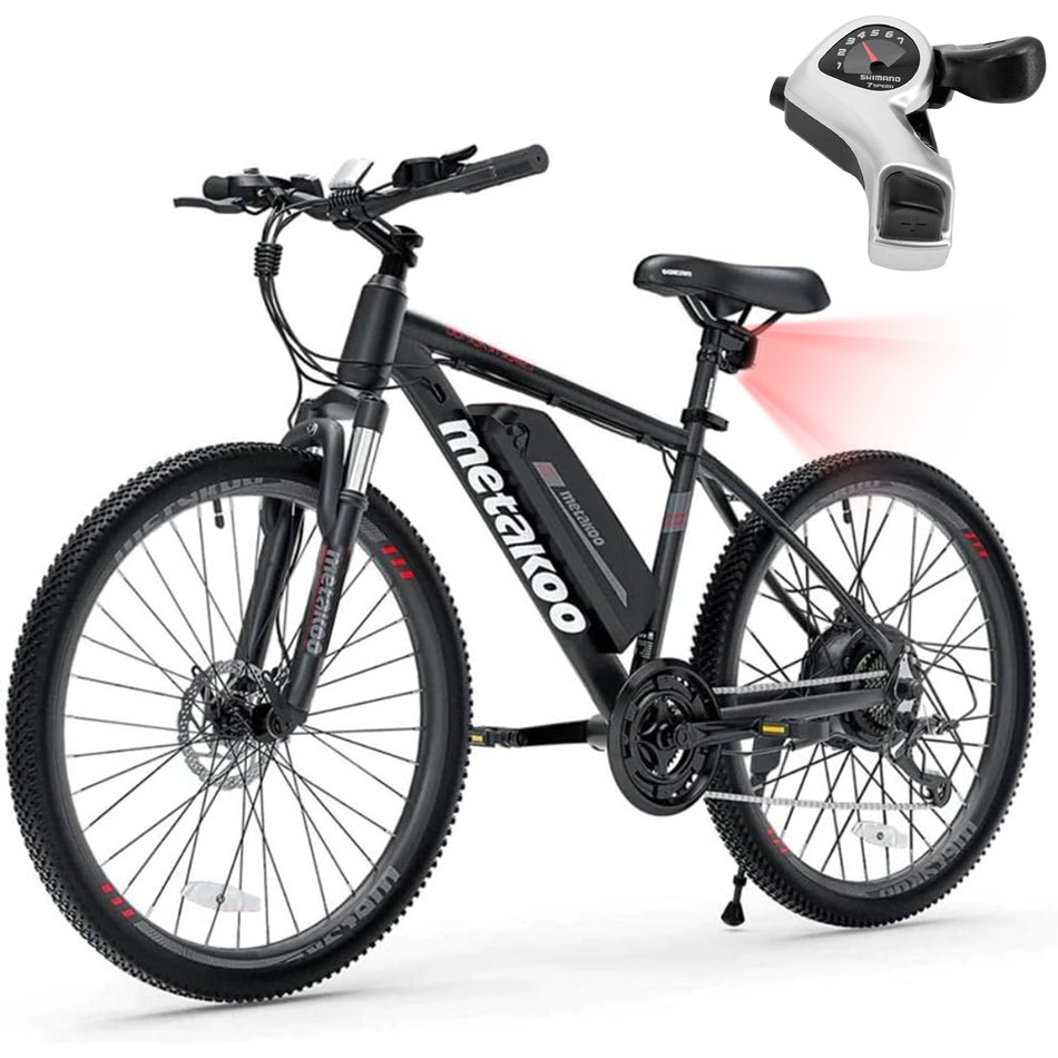 Cybertrack 100 Electric Bike for Adults | 26" Ebike with BAFANG Motor, 32km/h Speed Mountain Bike, Range up to 91km, 10.4AH Removable Battery | LCD Display, Suspension Fork & Shimano 7 Speed Gears