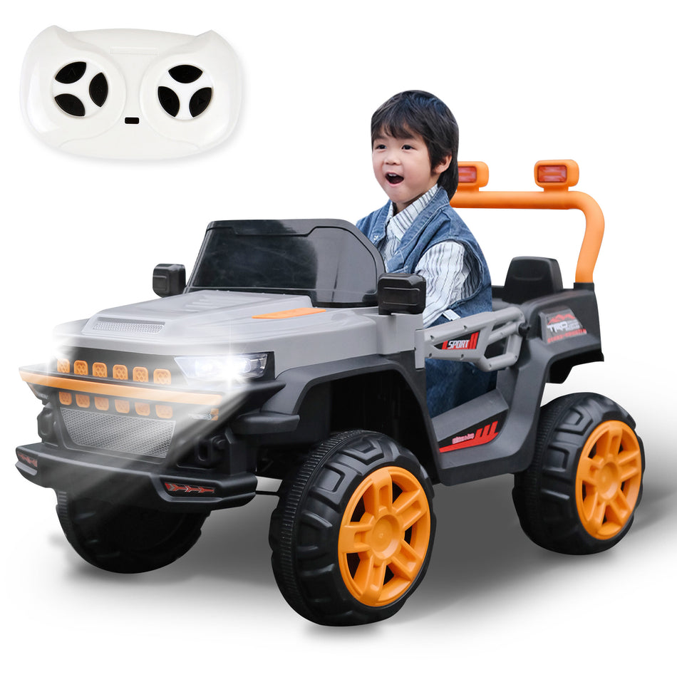 (Pre-Order) Kids Ride-On Truck (two-seater) | Speed 5-8km/h | Usage time: Up to 50 min. | LED Headlights | Bumpers | Reflective Mirrors | Rechargeable Battery | Speed & Swing modes | Dual control | Music modes