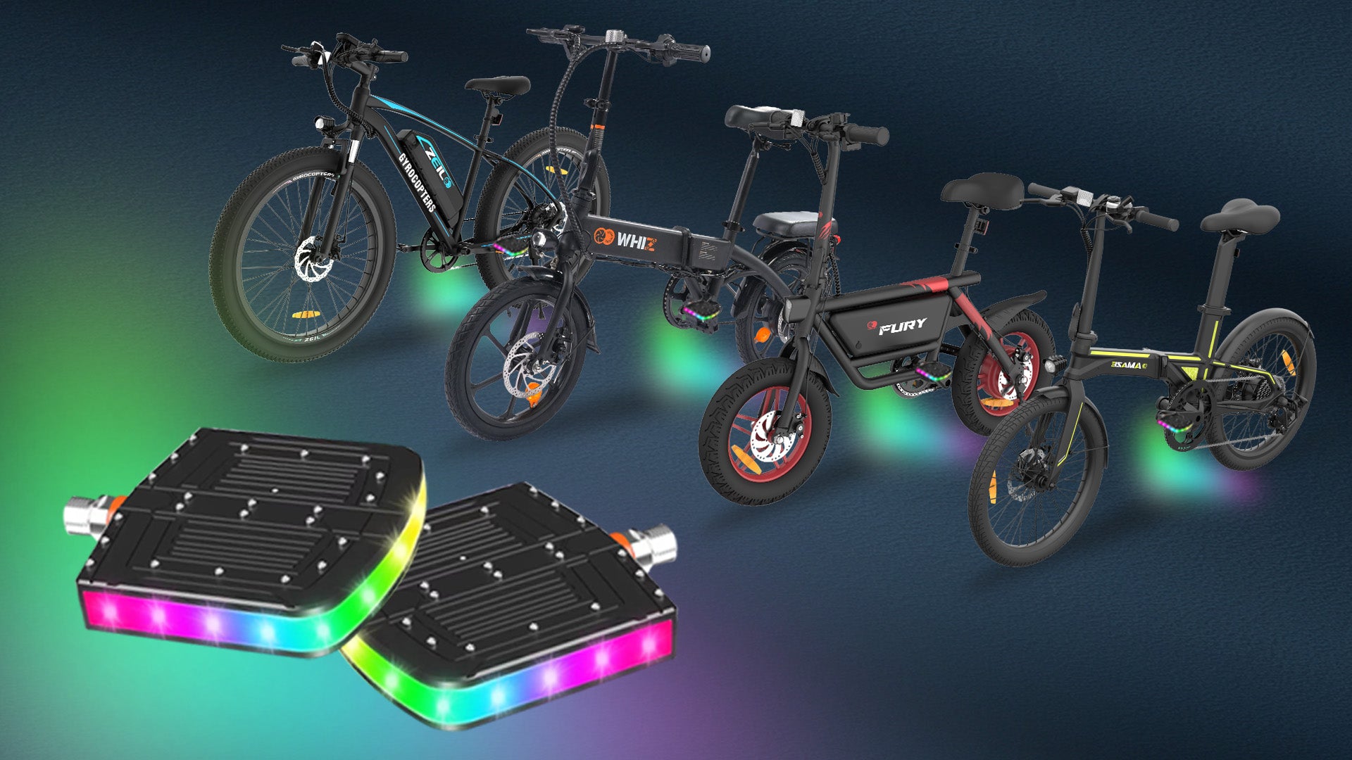 Led bike pedals online