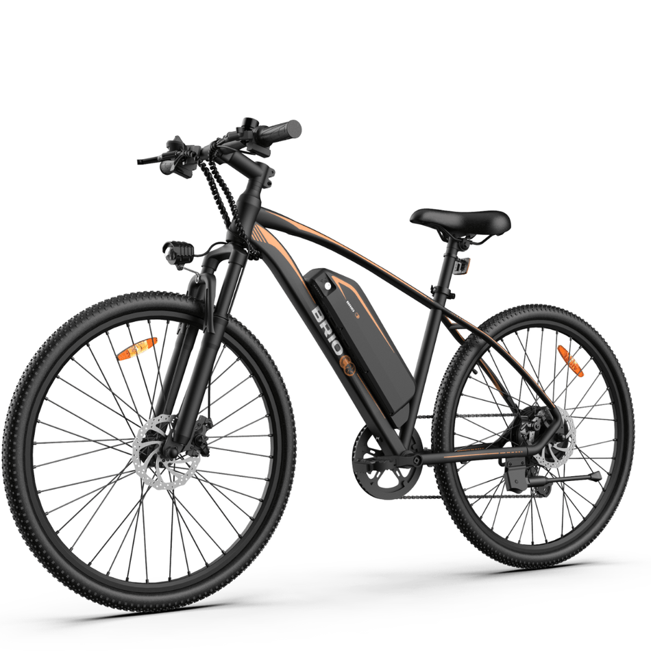 Gyrocopters Brio Mountain Electric Bike| Speed up to 32km | Range up to 60 km| Dual Disk Brakes & Suspension |Shimano Speed Gears Mountain E-bike