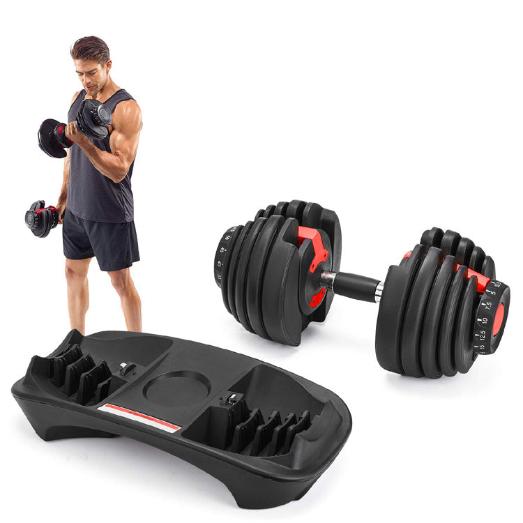 High quality 5 to 52.5 lbs adjustable dumbbell set for body fitness sale